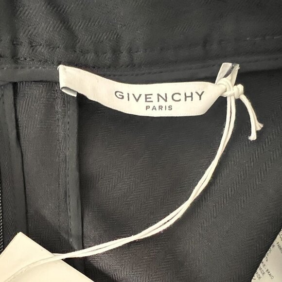 Givenchy black wool midi ruffle side skirt size 38 - Picture 4 of 5